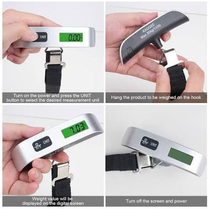 Electronic Digital Luggage Scale – 50kg Portable Travel Scale
