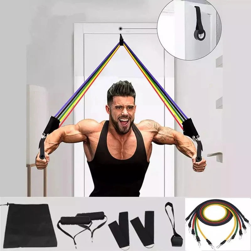 Bodybuilding Resistance Bands Set | Full Body Workout Kit for Home Fitness