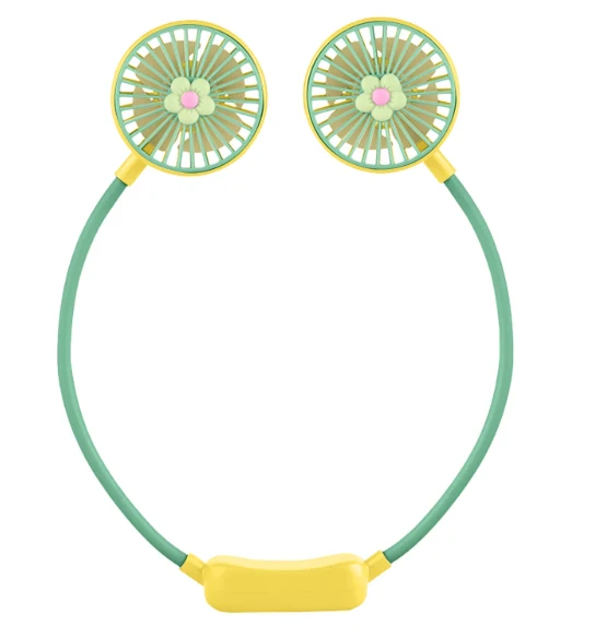 Portable Neck USB Fan - Hands-Free Rechargeable Personal Cooling Fan