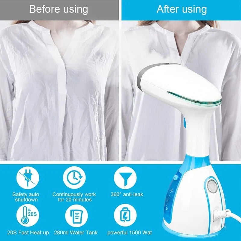 Portable Handheld Garment Steamer Fast Wrinkle Remover for Clothes
