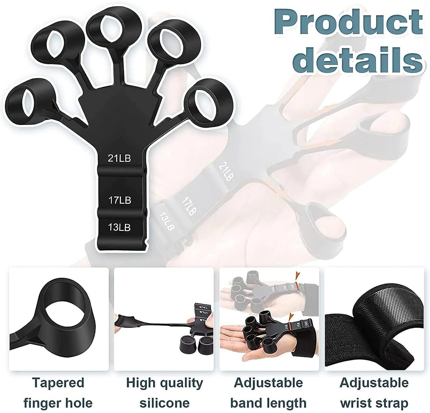 💪 Metal-Hook Grip Strength Trainer | Adjustable Hand & Finger Exerciser