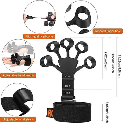 💪 Metal-Hook Grip Strength Trainer | Adjustable Hand & Finger Exerciser